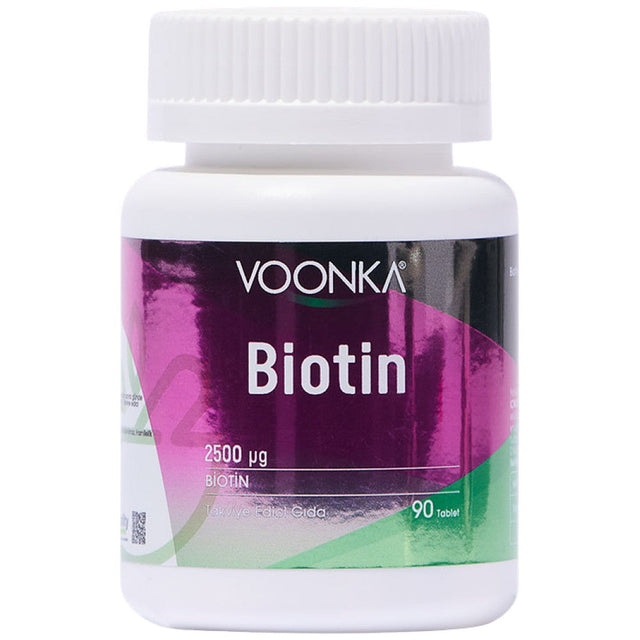 Biotin 2500 mcg - 90 Таблетки  Voonka - Nutra Best Bulgaria