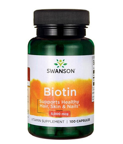 Biotin 5000 mcg - 100 капсули  Swanson - Nutra Best Bulgaria