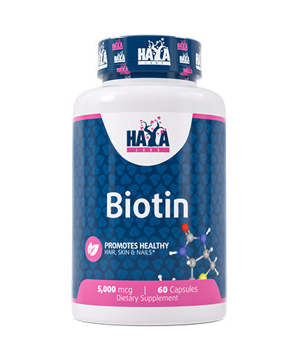 Biotin 5000 mcg / 60 Caps  HAYA LABS - Nutra Best Bulgaria