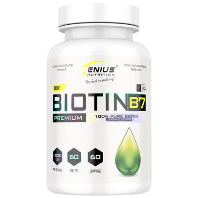 Biotin B7 - 60 Таблетки  Genius Nutrition - Nutra Best Bulgaria