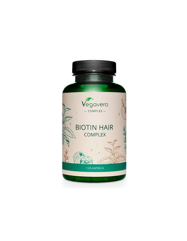 Комплексна грижа за косата - Biotin Hair Complex, 120 капсули  Vegavero - Nutra Best Bulgaria