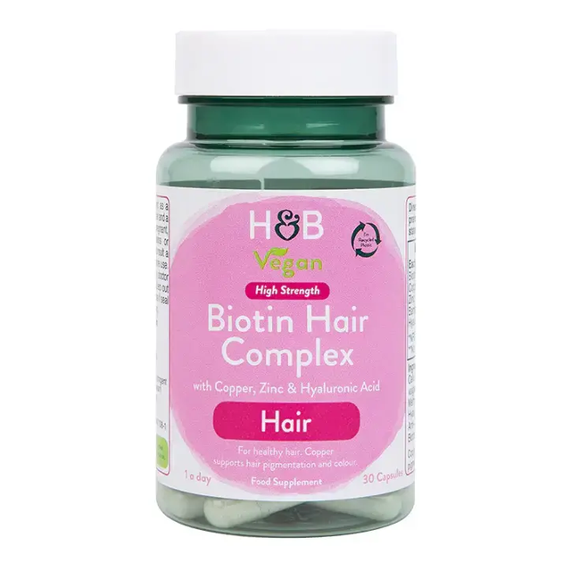 Биотин комплекс за коса (Biotin Hair Complex) 30 капсули HOLLAND & BARRETT  Holland and Barrett - Nutra Best Bulgaria