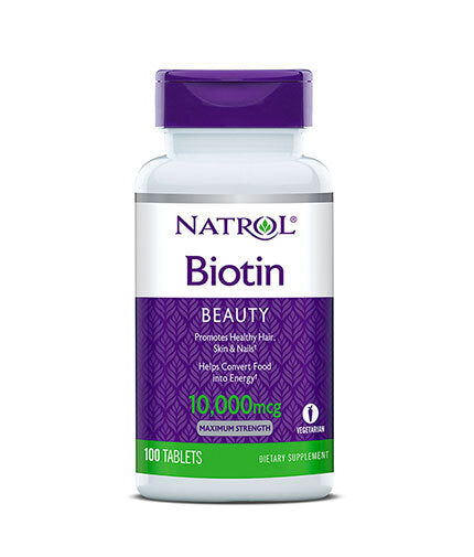 Biotin Maximum Strength 10,000 mcg. / 100 Tabs.  Natrol - Nutra Best Bulgaria