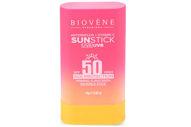 Biovene SPF50 слънцезащитен стик за лице 18g. – невидим праймър с витамин C и Watermelon Glow  Biovène Barcelona - Nutra Best Bulgaria