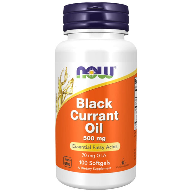 Black Currant Oil 500 mg - 100 Гел капсули  NOW Foods - Nutra Best Bulgaria