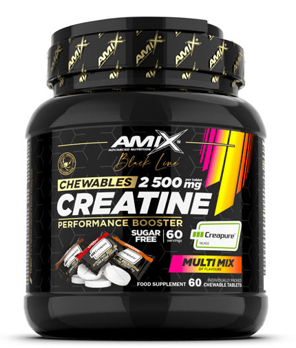 Black Line Creatine Creapure 2500 mg Zero Sugar / 60 Chews  AMIX - Nutra Best Bulgaria