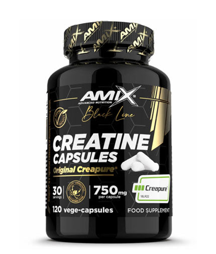 Black Line Creatine Creapure 750 mg / 120 Vcaps  AMIX - Nutra Best Bulgaria
