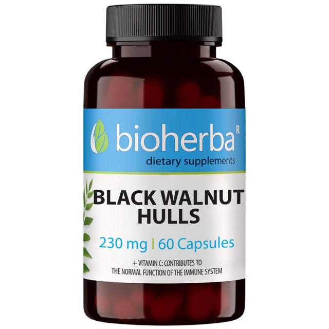 Black Walnut Hulls 230 mg - 60 капсули  Bioherba - Nutra Best Bulgaria