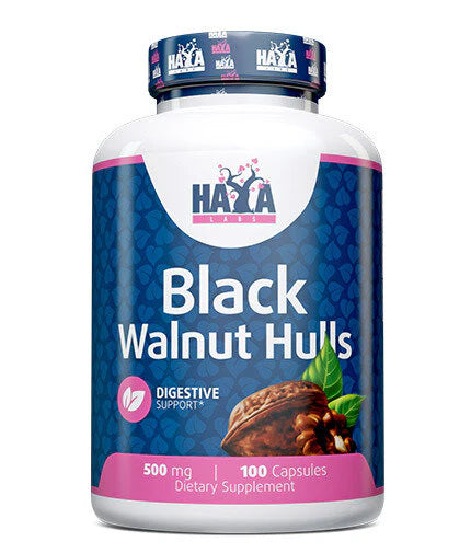 Black Walnut Hulls 500mg. / 100 caps.  Haya Labs - Nutra Best Bulgaria