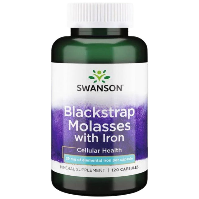 Blackstrap Molasses With Iron 29 mg 120 капсули  Swanson - Nutra Best Bulgaria