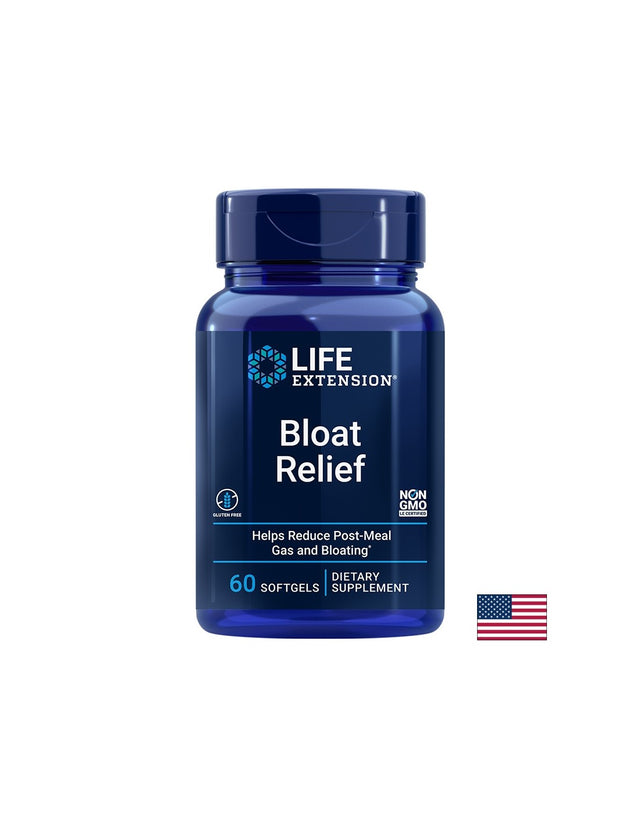 Bloat Relief/ При подуване и газове х 60 софтгел капсули  Life Extension - Nutra Best Bulgaria