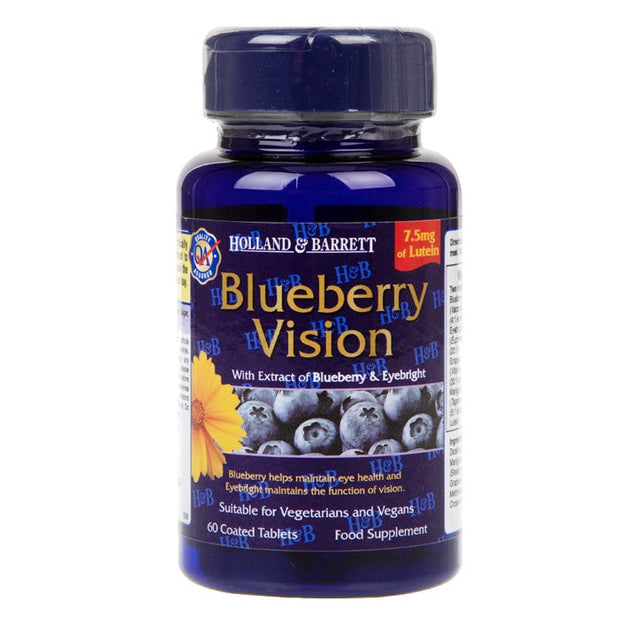 Комплекс за здрави очи (Blueberry Vision) 60 таблетки, H&B  Holland & Barrett - Nutra Best Bulgaria