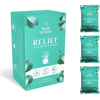 Body Restore - Shower Steamers Set ( Eukalyptus a Máta ) - Sada aromatických tablet do sprchy - 3.0ks - Feel You