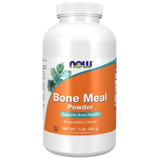 Bone Meal Powder | Excellent Calcium Source - 454 грама  NOW Foods - Nutra Best Bulgaria