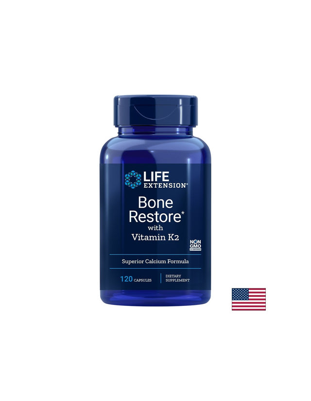 Bone Restore with Vitamin K2/ За здрави кости х 120 капсули  Life Extension - Nutra Best Bulgaria