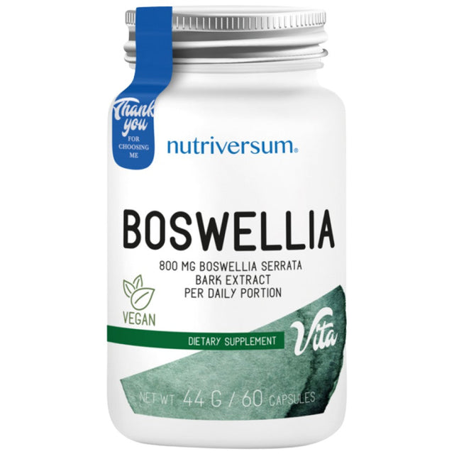 Boswellia 400 mg | Boswellia Serrata Bark Extract - 60 капсули  Nutriversum - Nutra Best Bulgaria