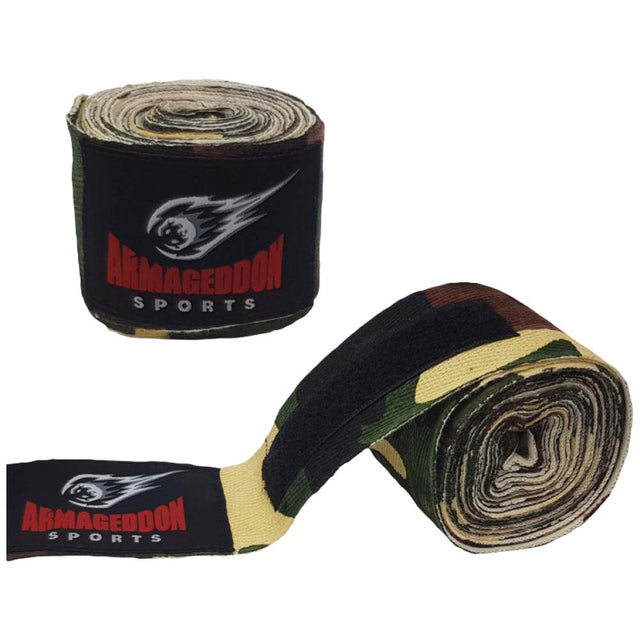 Boxing Hand Wraps 4.5 m - Camouflage/ Камуфлажен Боксови Бинтове 4.5 м 4.5 Метра  ARMAGEDDON - Nutra Best Bulgaria