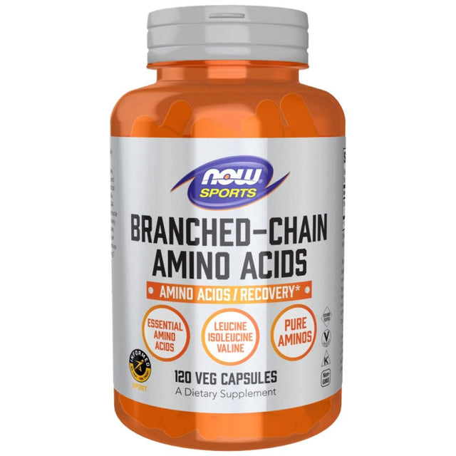 Branched Chain Amino Acids / BCAA - 120 капсули  NOW Foods - Nutra Best Bulgaria