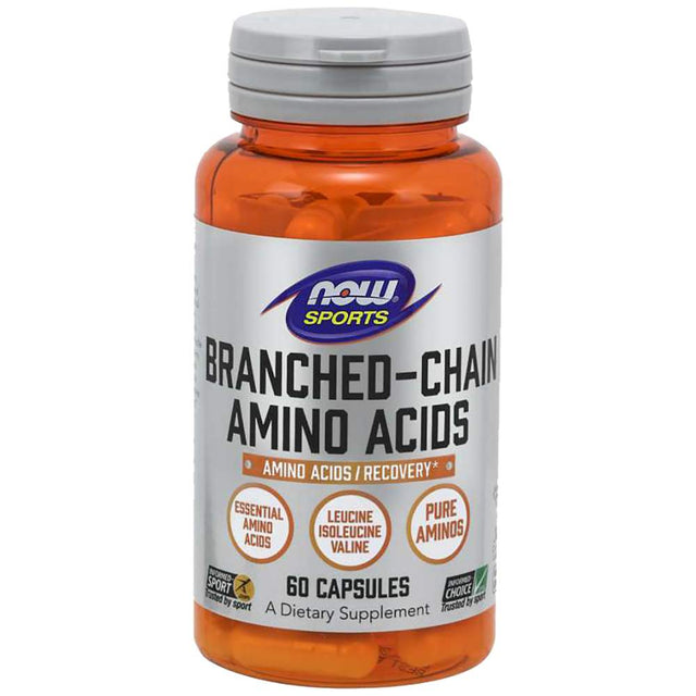 Branched Chain Amino Acids / BCAA - 60 капсули  NOW Foods - Nutra Best Bulgaria