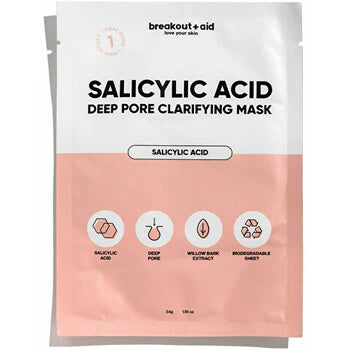 Breakout+aid - Clarifying Mask - Čisticí maska na zanesené póry - 34.0g  Breakout+aid - Nutra Best Bulgaria