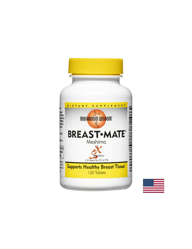 Breast Mate® Meshima / За оптимална функция на млечните жлези, 120 таблетки Mushroom Wisdom  Mushroom Wisdom - Nutra Best Bulgaria