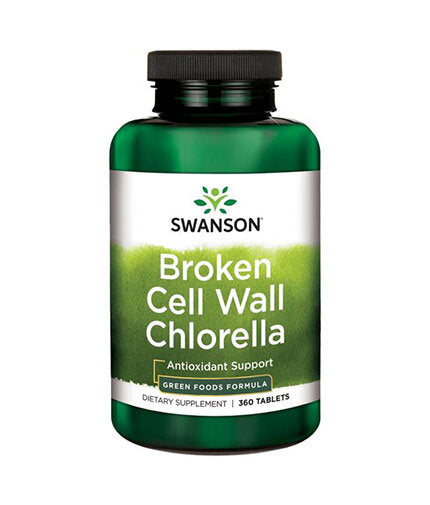 Broken Cell Wall Chlorella 500 mg - 360 Таблетки  Swanson - Nutra Best Bulgaria