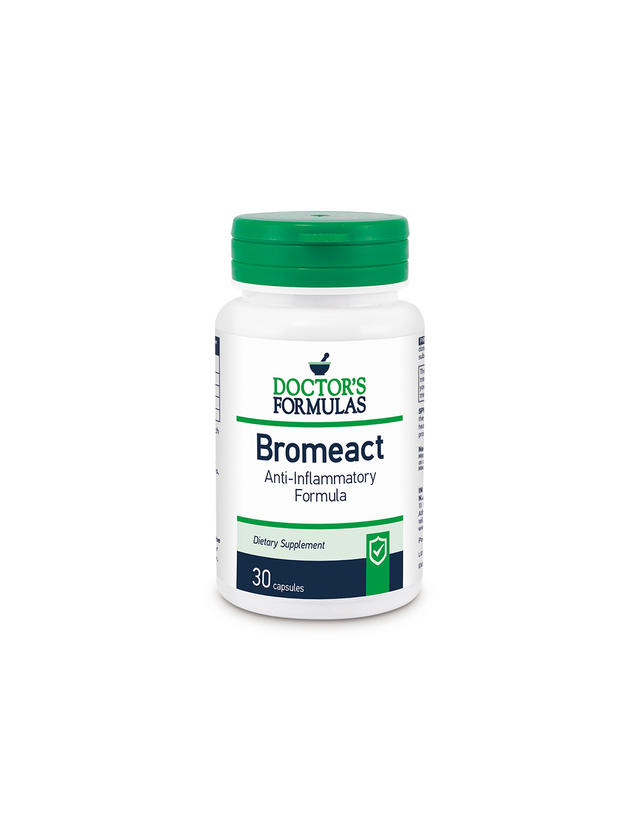 Против възпаления - Бромелаин, босвелия, жълта комунига -  Bromeact, 30 капсули Doctor’s Formulas  Doctor’s Formulas - Nutra Best Bulgaria