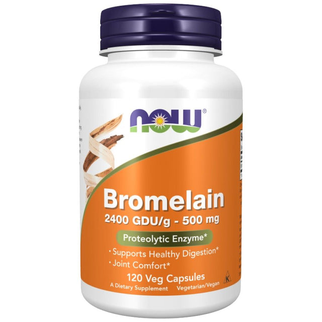 Bromelain 2400 GDU - 120 капсули  NOW Foods - Nutra Best Bulgaria