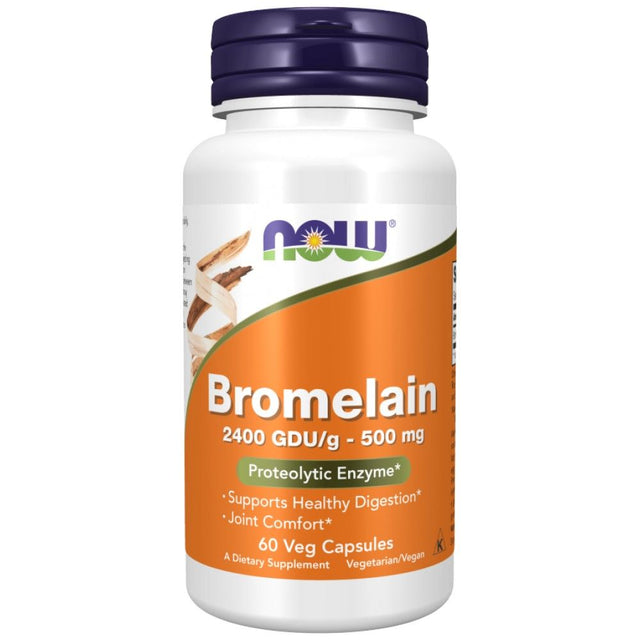 Bromelain 2400 GDU - 60 капсули  NOW Foods - Nutra Best Bulgaria