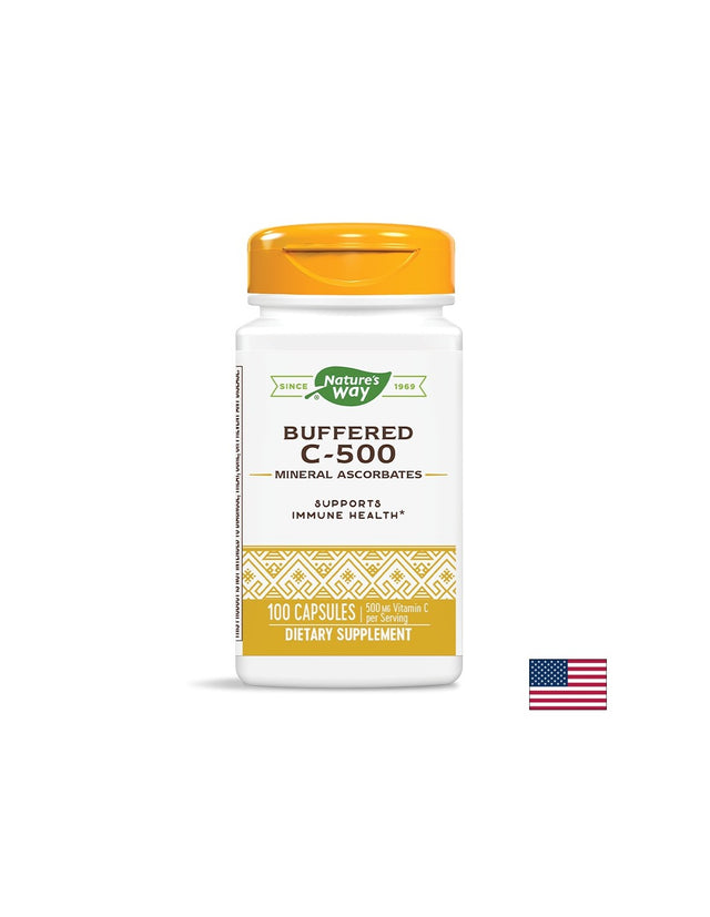 Buffered Vitamin C 500 mg - 100 капсули  Nature’s Way - Nutra Best Bulgaria