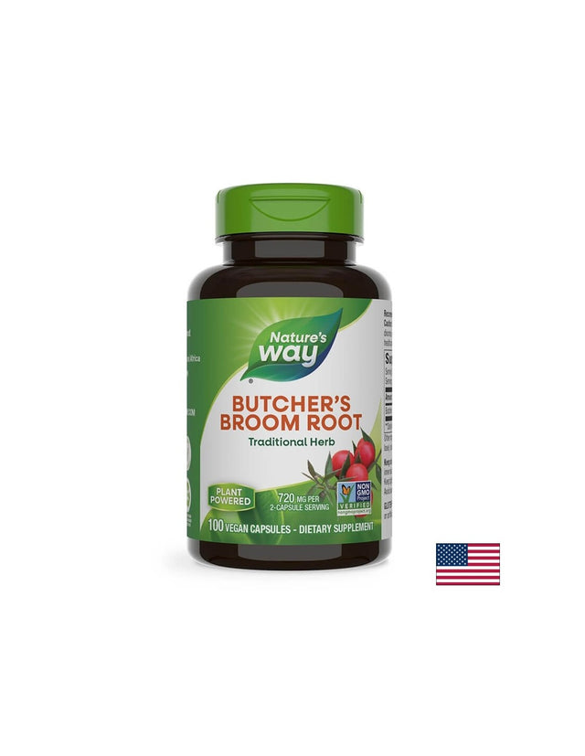 Butcher`s Broom 470 mg - 100 капсули  Nature’s Way - Nutra Best Bulgaria