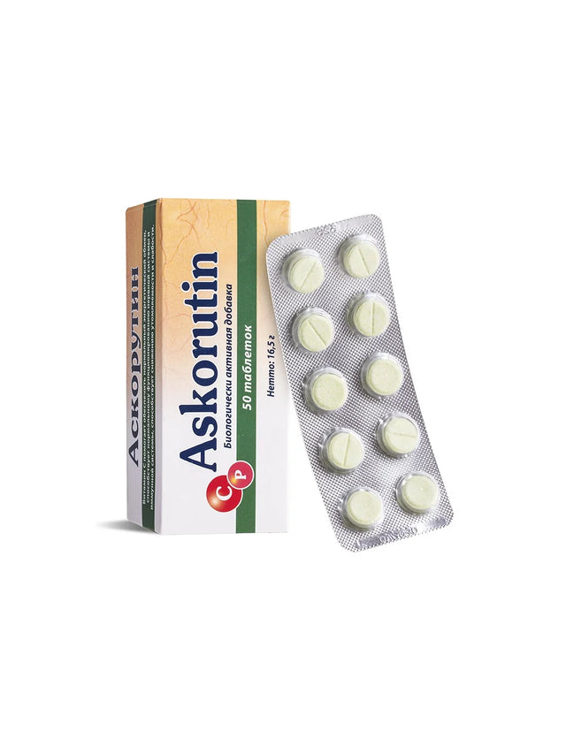 Аскорутин (Витамин C 100 mg + рутин 100 mg) – При настинка и грип