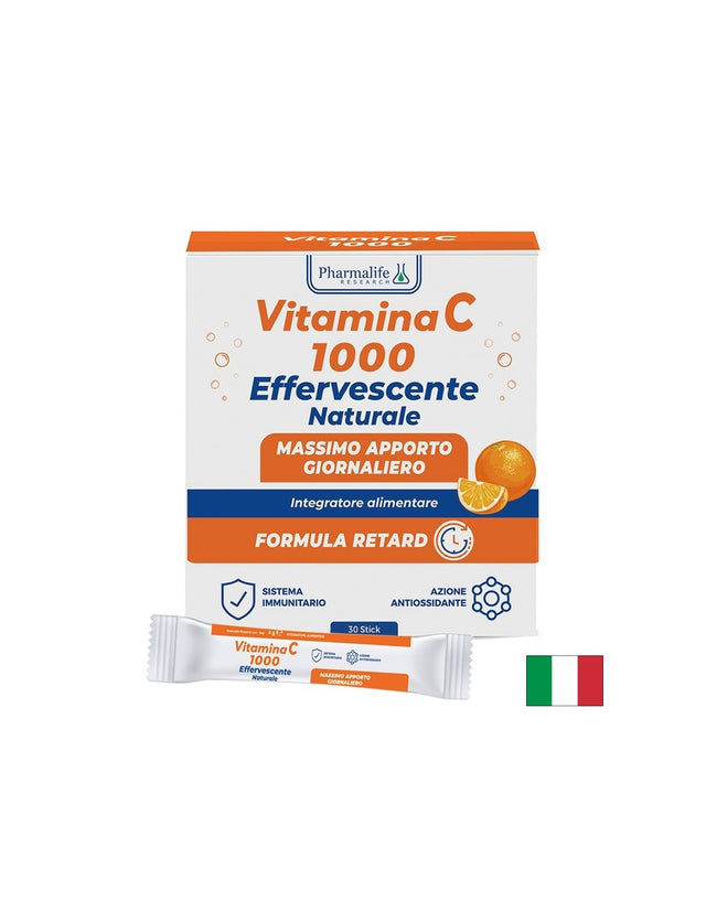 Витамин C 1000 mg + Витамин B2 25 mg – Имунитет и антиоксидантна защита, 30 сашета  Pharmalife Research - Nutra Best Bulgaria