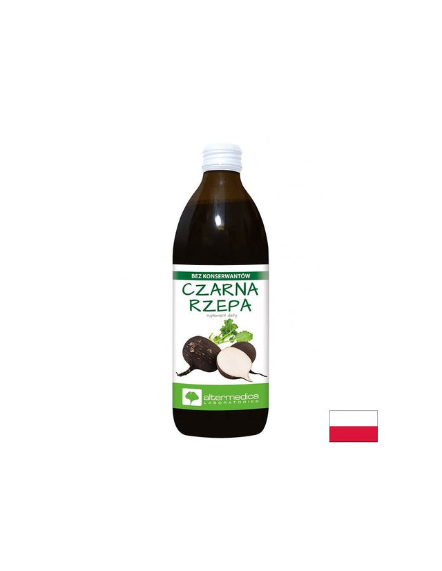 Сок от черна ряпа + Витамин C 120 mg – Имунна защита и спокойно дишане, 500 ml, 10 дози  Alter Medica - Nutra Best Bulgaria