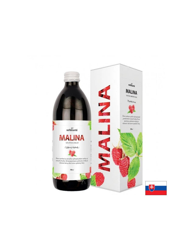 Сок от малина + витамин C – естествена енергия и силен имунен щит, 500 ml  Nef de Santé - Nutra Best Bulgaria