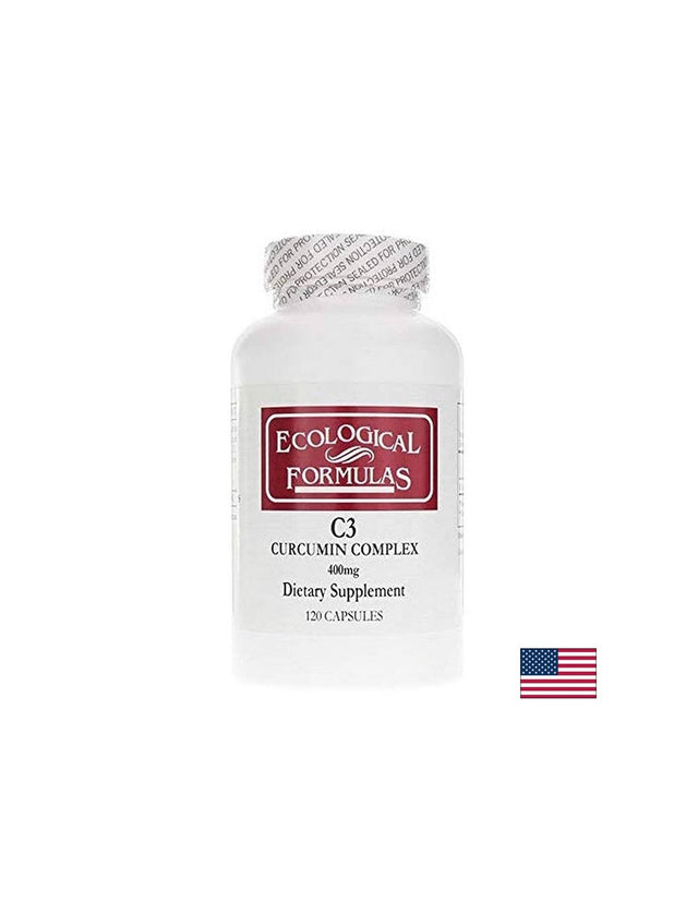 Кости и стави - Куркумин комплекс C3, 120 капсули  Ecological Formulas - Nutra Best Bulgaria