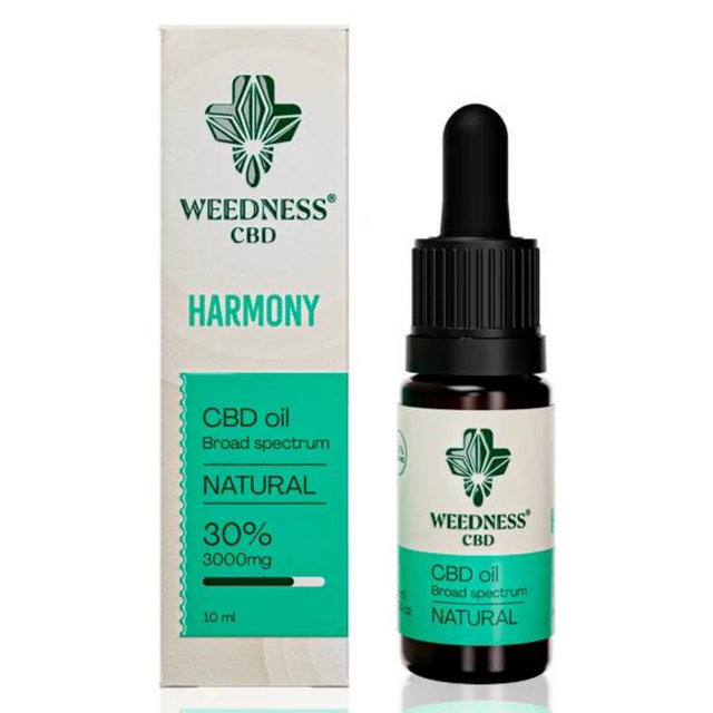 Хармония CBD масло 30% Широк спектър |Натурално (10ml)  Weedness CBD - Nutra Best Bulgaria