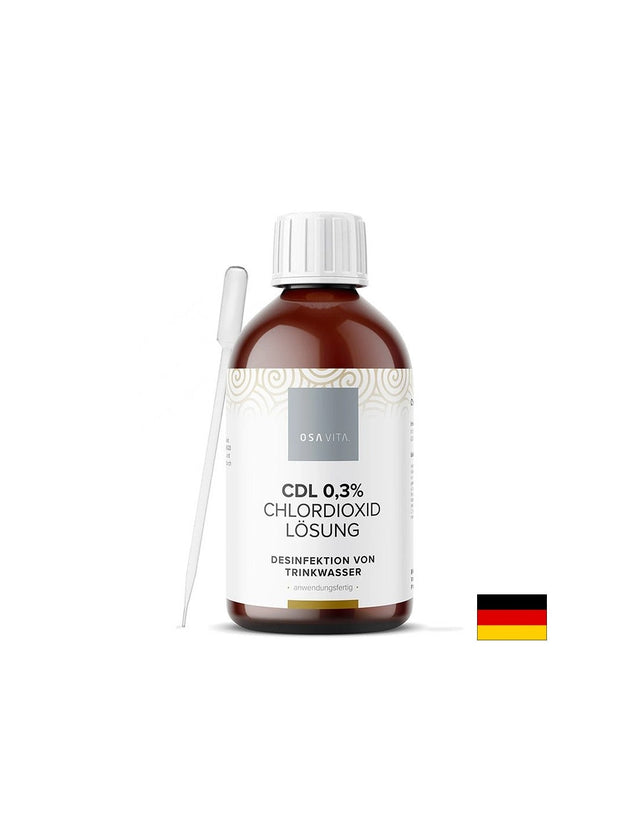 Хлорен диоксид (CDL) 0,3% – Разтвор за дезинфекция на питейна вода, 250 ml  Osavita - Nutra Best Bulgaria