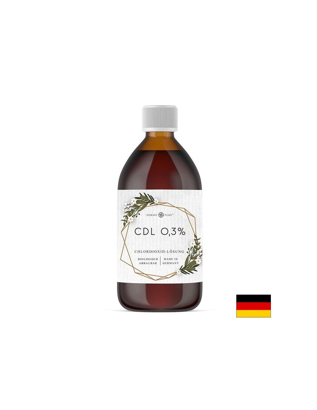 Дезинфектант - Хлорен диоксид във воден разтвор CDL 0,3%, 500 ml  Nordic Pure - Nutra Best Bulgaria