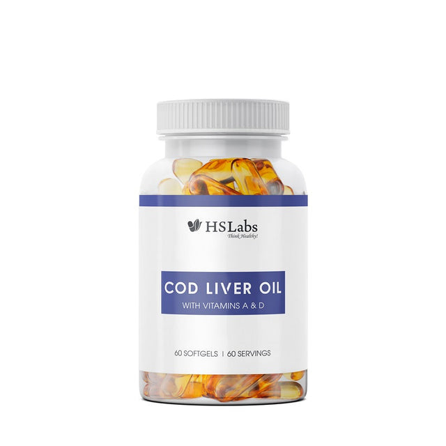 COD LIVER OIL - 60 Softgels  HS LABS - Nutra Best Bulgaria