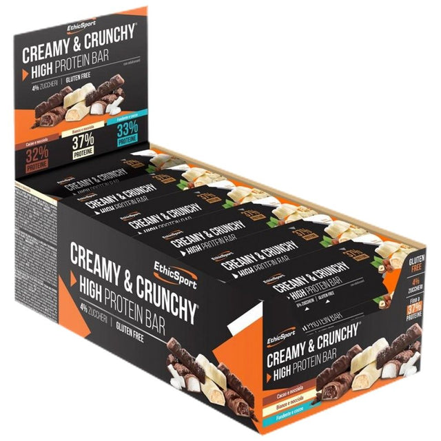 CREAMY & CRUNCHY High Protein Bar - 24 x 30 грама  EthicSport - Nutra Best Bulgaria