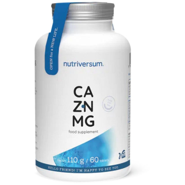 Ca/Zn/MG | Calcium Magnesium Zinc Formula - 60 Таблетки  Nutriversum - Nutra Best Bulgaria
