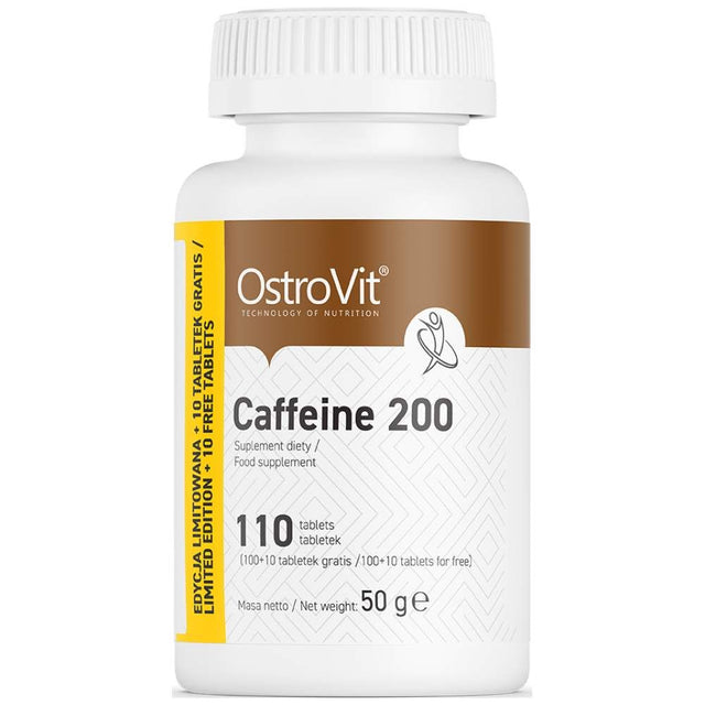 Caffeine 200 - 110 Таблетки  OstroVit - Nutra Best Bulgaria