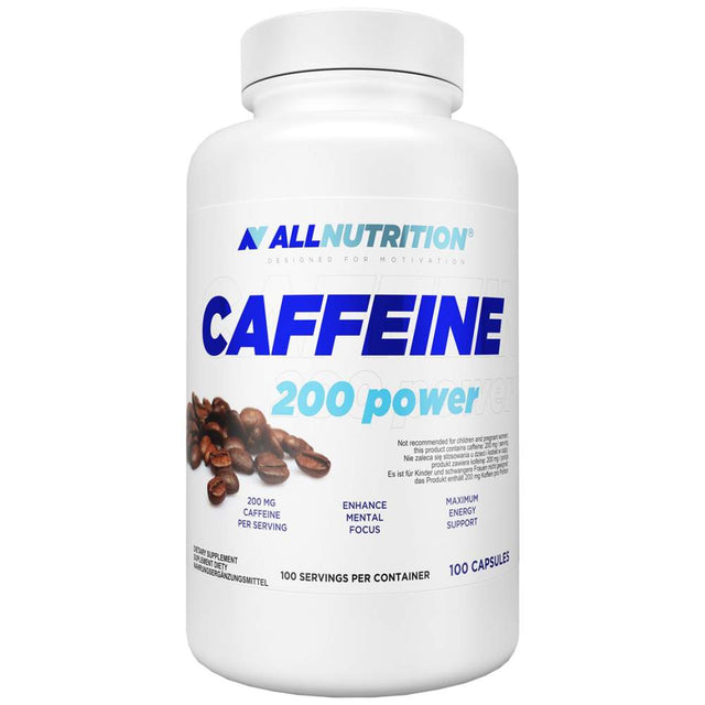 Caffeine 200 Power - 100 капсули  AllNutrition - Nutra Best Bulgaria
