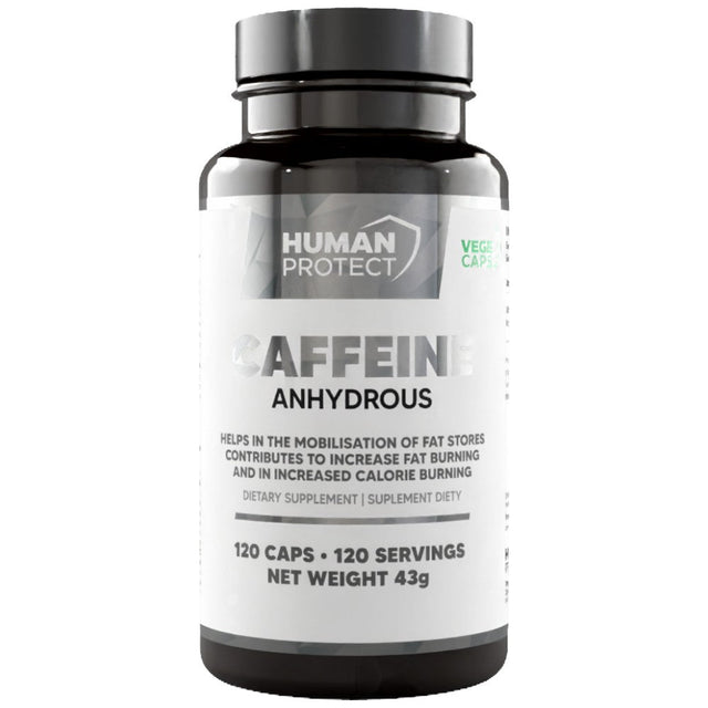Caffeine Anhydrous 200 mg - 120 капсули  Human Protect - Nutra Best Bulgaria