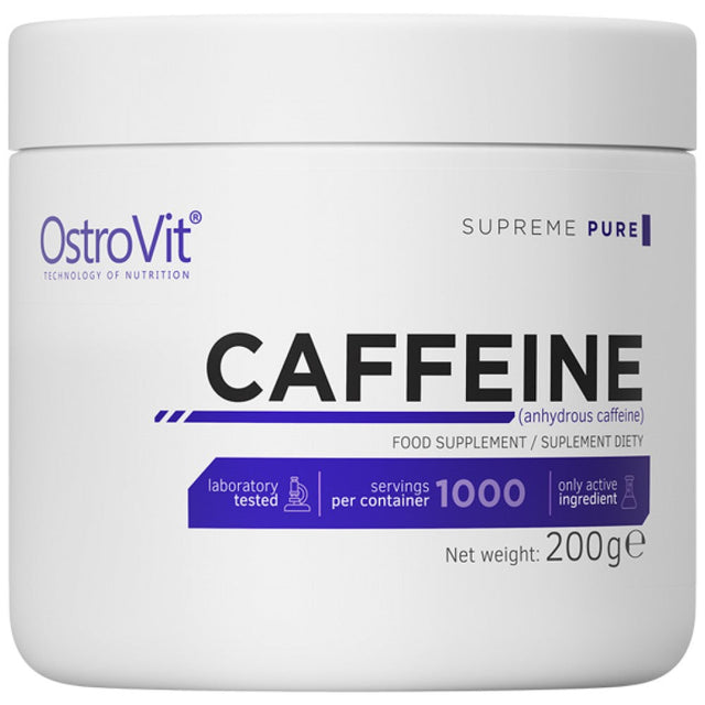 Caffeine Powder 200 грама  OstroVit - Nutra Best Bulgaria