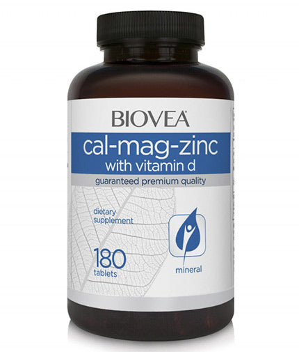 Cal-Mag-Zinc + Vitamin D / 180 Tabs  BIOVEA - Nutra Best Bulgaria