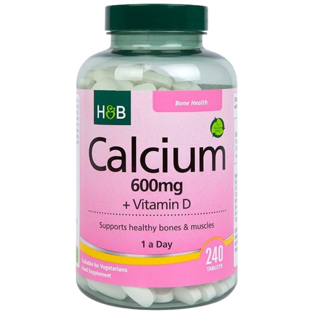 Calcium 600 mg + Vitamin D - 240 Таблетки  Holland & Barrett - Nutra Best Bulgaria