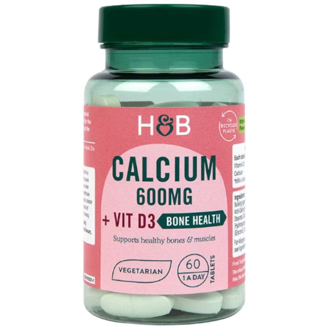 Calcium 600 mg + Vitamin D - 60 Таблетки  Holland & Barrett - Nutra Best Bulgaria