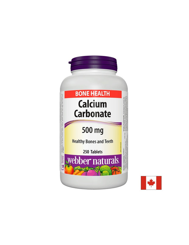 Calcium Carbonate / Калций карбонат, 500 mg, 250 таблетки  Webber Naturals - Nutra Best Bulgaria